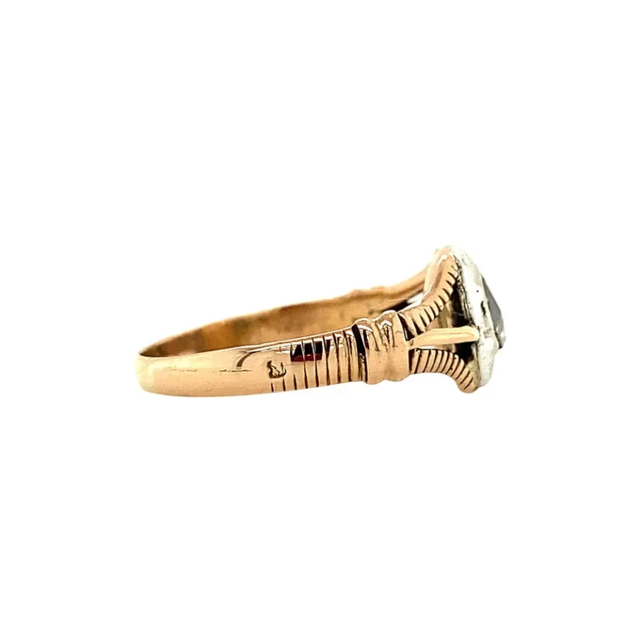 gold_ring_with_rose_diamo_3-2.webp Gold ring with rose diamond 18 krt/835>Vintage Jewellery Fashion