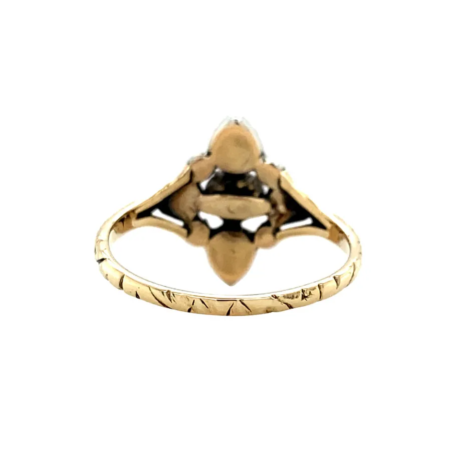 gold_ring_with_rose_diamo_4-6.webp Gold ring with rose diamond 14 krtt/925>Vintage Jewellery Outlet
