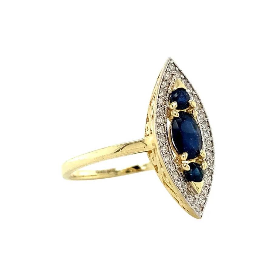 gold_ring_with_sapphire_a_2.webp Gold ring with sapphire and diamond 14 krt>Vintage Jewellery Best