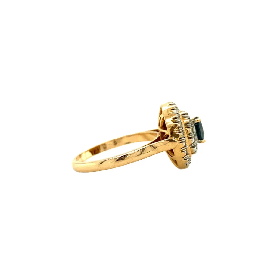 gold_ring_with_sapphire_a_3-11.webp Gold ring with sapphire and diamond 18 krt>Vintage Jewellery Clearance