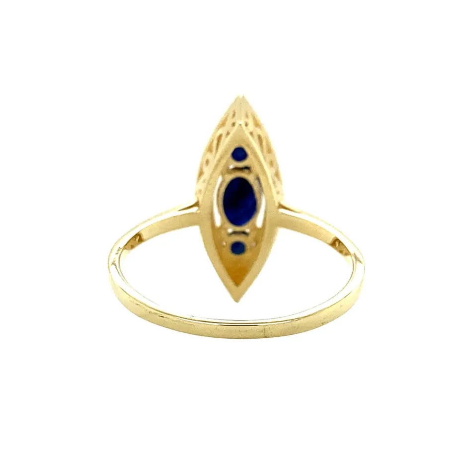 gold_ring_with_sapphire_a_4.webp Gold ring with sapphire and diamond 14 krt>Vintage Jewellery Best