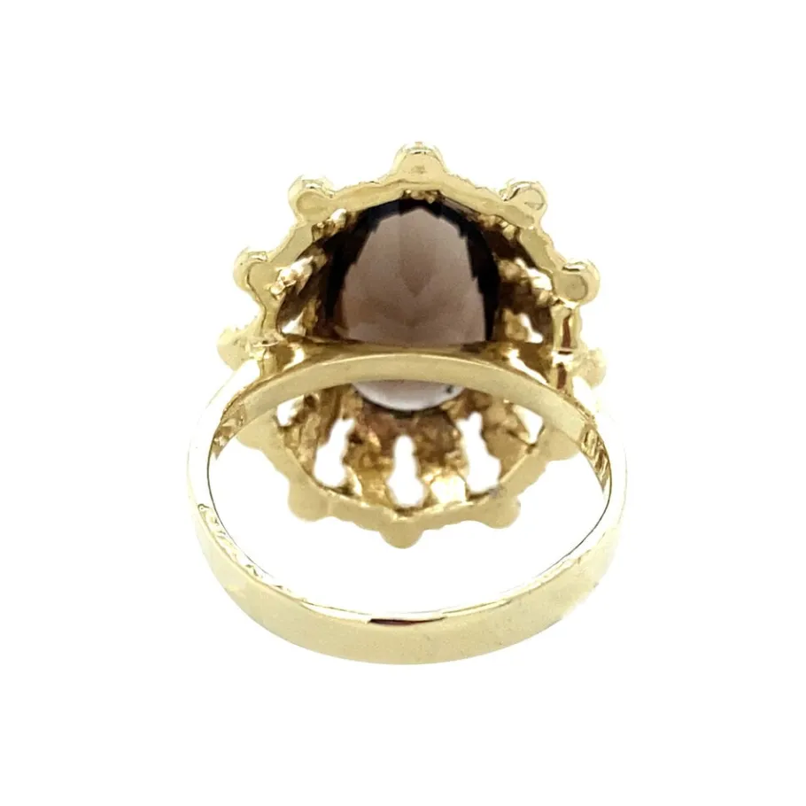 gold_ring_with_smoky_quar_4.webp Gold ring with smoky quartz 14 krt>Vintage Jewellery Fashion