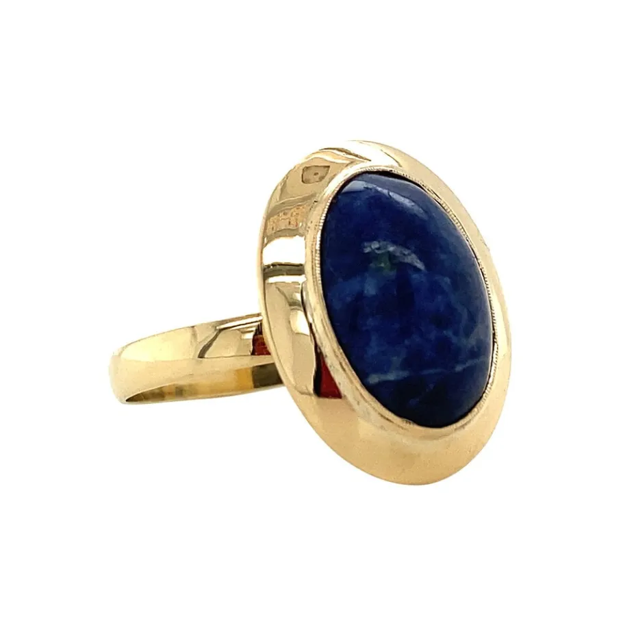 gold_ring_with_sodalite___2.webp Gold ring with sodalite 14 krt>Vintage Jewellery Discount