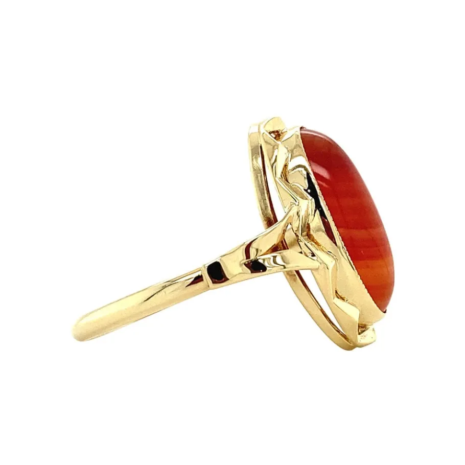 gold_ring_with_stripe_aga_3-1.webp Gold ring with stripe agate 14 krt>Vintage Jewellery Discount