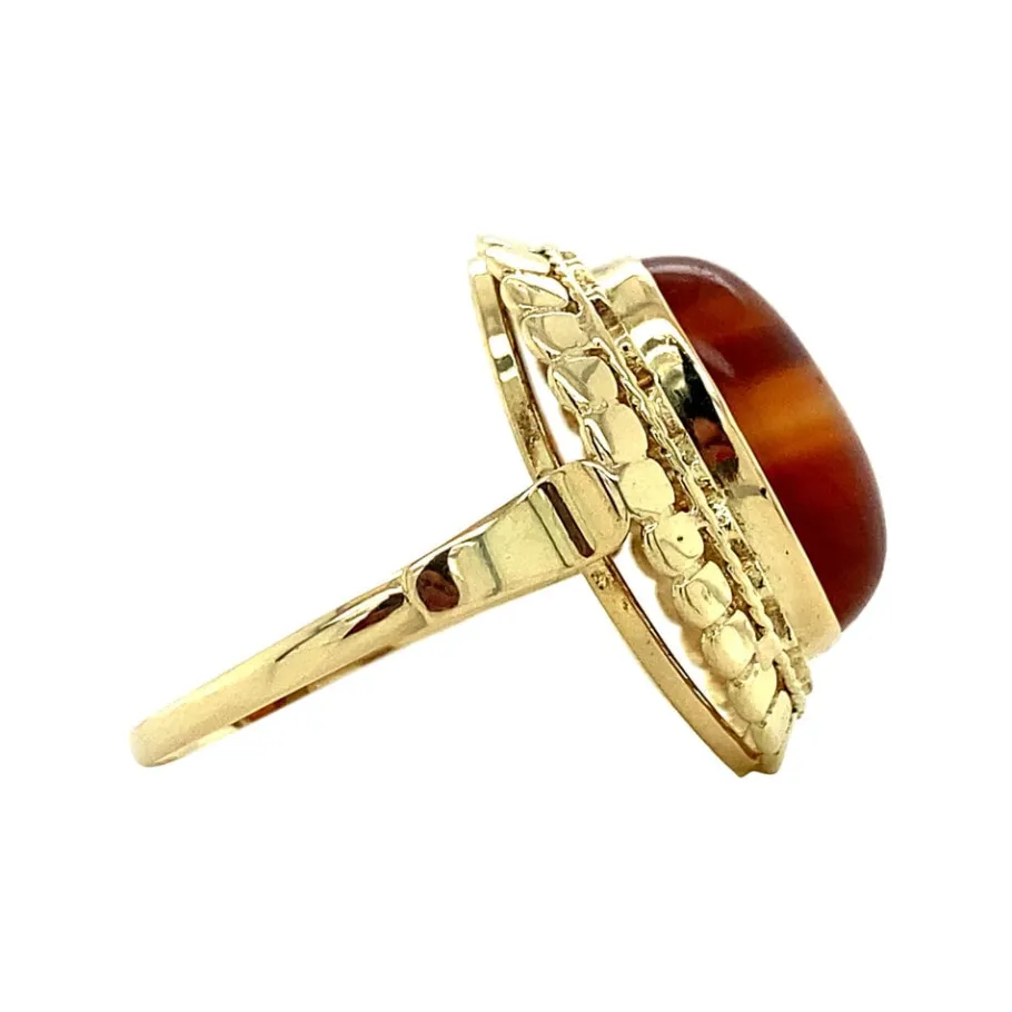 gold_ring_with_stripe_aga_3.webp Gold ring with stripe agate 14 krt>Vintage Jewellery Best