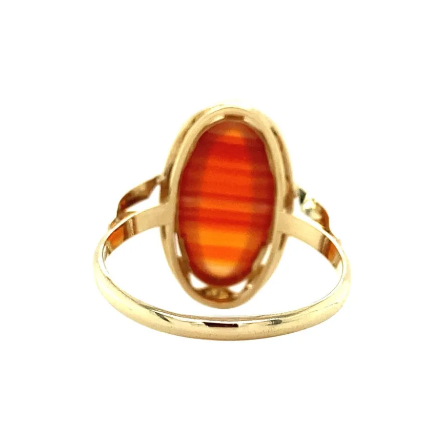gold_ring_with_stripe_aga_4-1.webp Gold ring with stripe agate 14 krt>Vintage Jewellery Discount