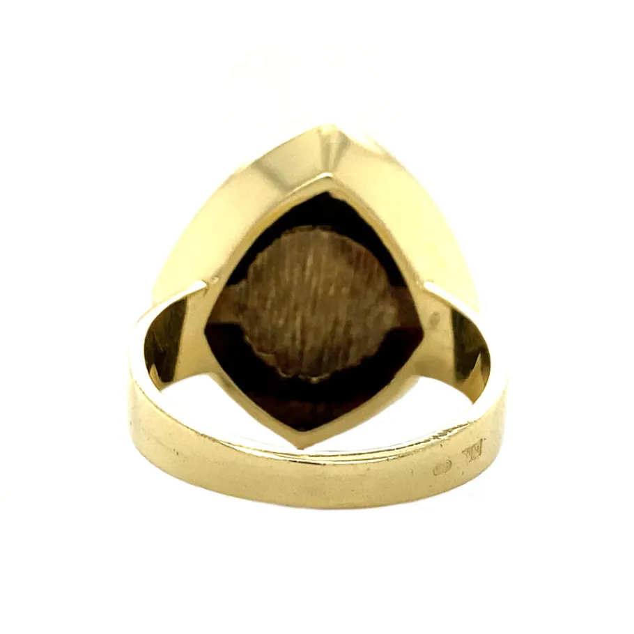 gold_ring_with_tiger_eye__4-2.webp Gold ring with tiger eye 14 krt>Vintage Jewellery Online
