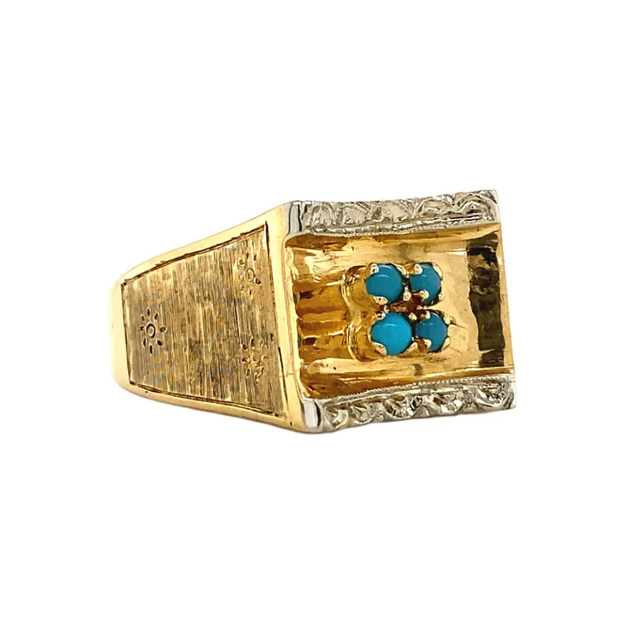 gold_ring_with_turquoise__2-4.webp Gold ring with turquoise 18 krt>Vintage Jewellery Best