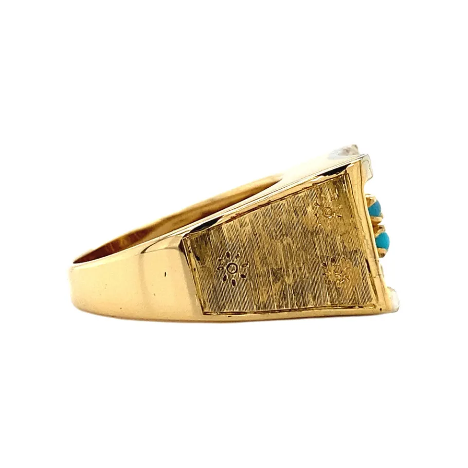 gold_ring_with_turquoise__3-4.webp Gold ring with turquoise 18 krt>Vintage Jewellery Best