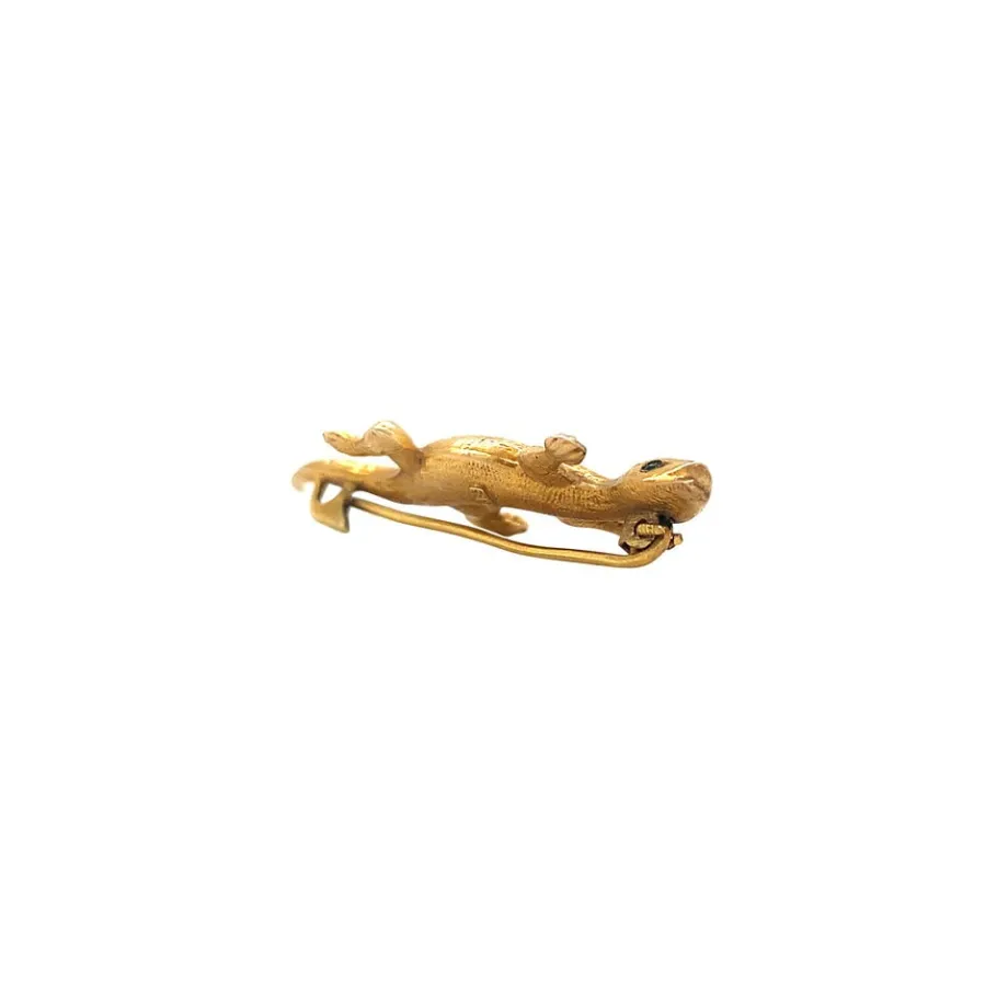 gold_salamander_brooch_wi_4.webp Gold salamander brooch with colour stone 14 krt>Vintage Jewellery Clearance