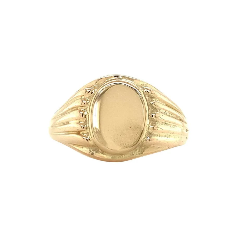 Gold signet ring 14 krt>Vintage Jewellery Discount