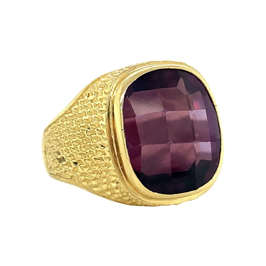 gold_signet_ring_with_pur_2.webp Gold signet ring with purple sapphire 14 krt>Vintage Jewellery Discount
