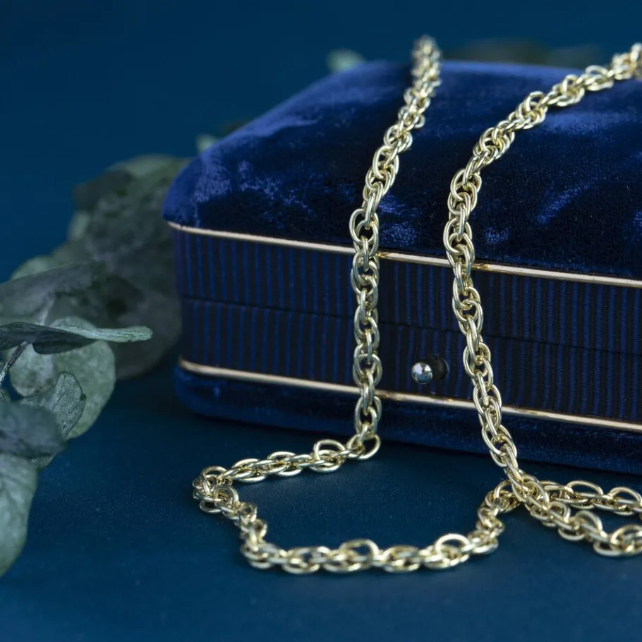 Gold singapore necklace 14 krt>Vintage Jewellery Fashion