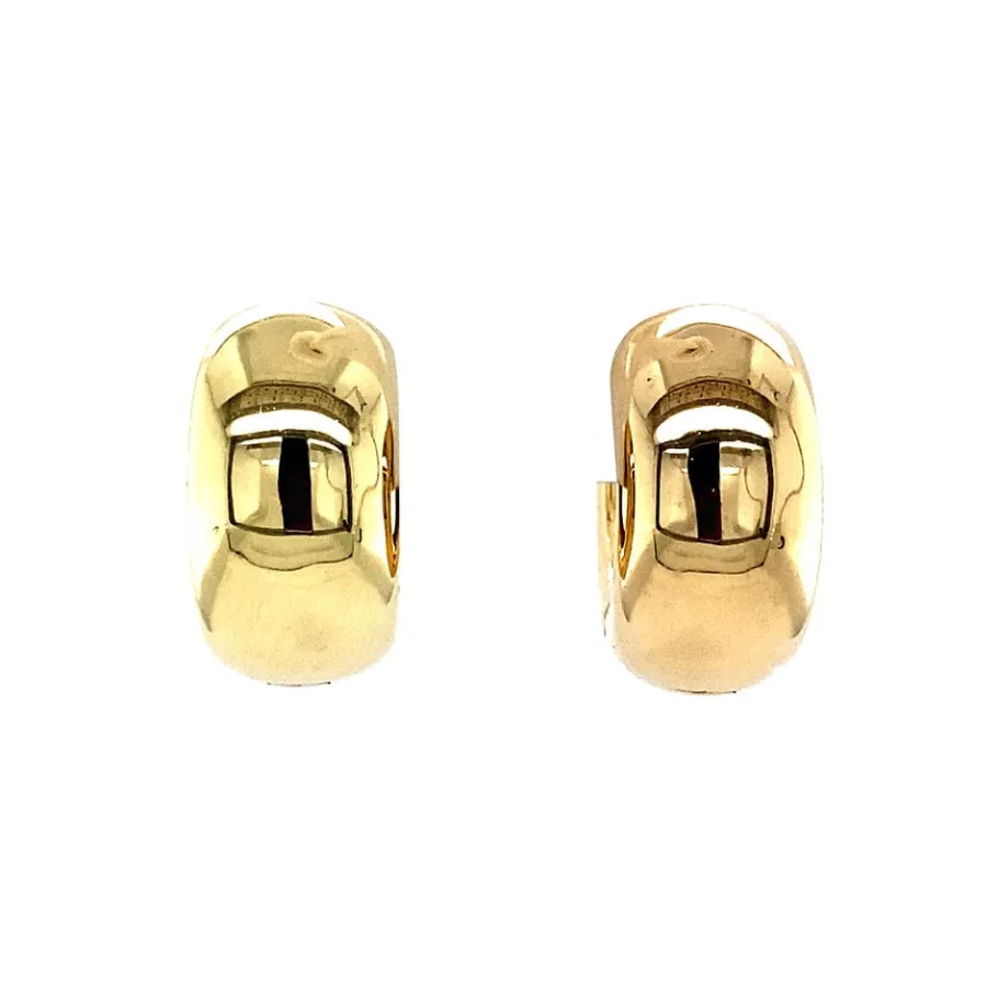 Gold smooth earrings 14 krt>Vintage Jewellery Sale