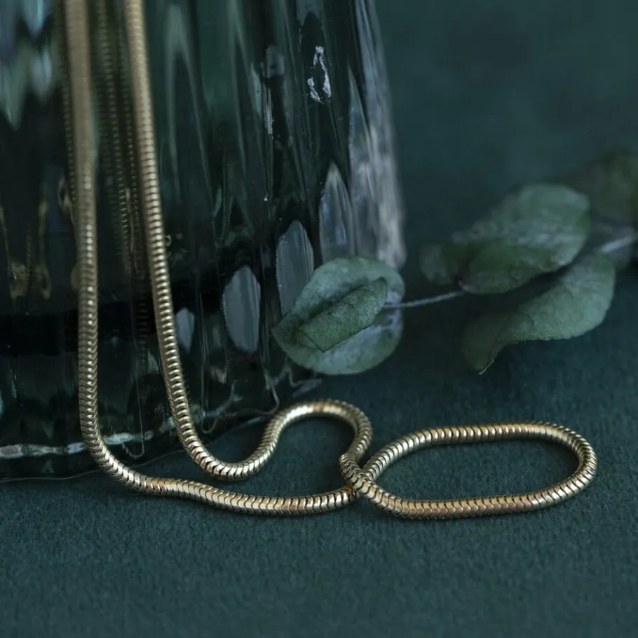 Gold snake necklace 14 krt>Vintage Jewellery Discount