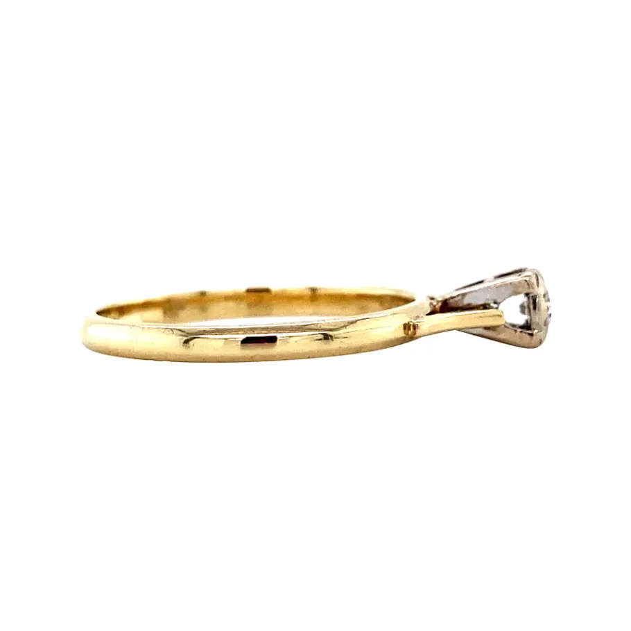 gold_solitaire_ring_with__3.webp Gold solitaire ring with diamonds 14 krt>Vintage Jewellery Discount