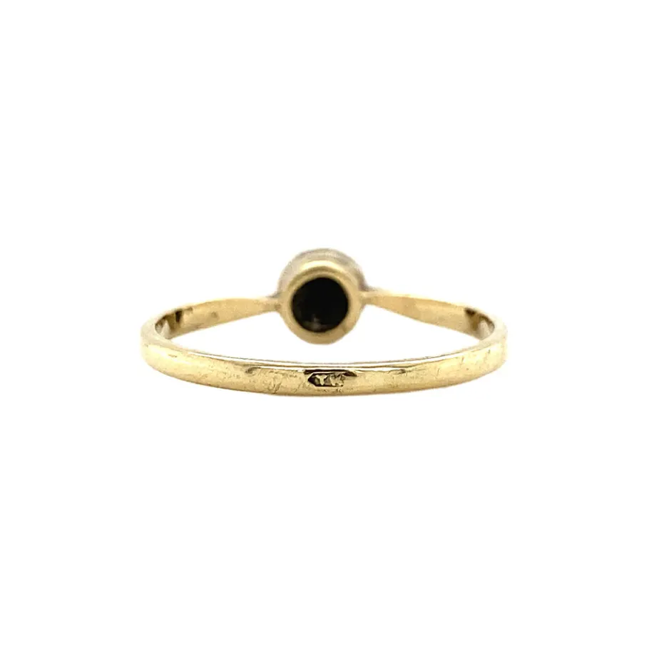 gold_solitaire_ring_with__4-2.webp Gold solitaire ring with rose diamond 14 krt>Vintage Jewellery New