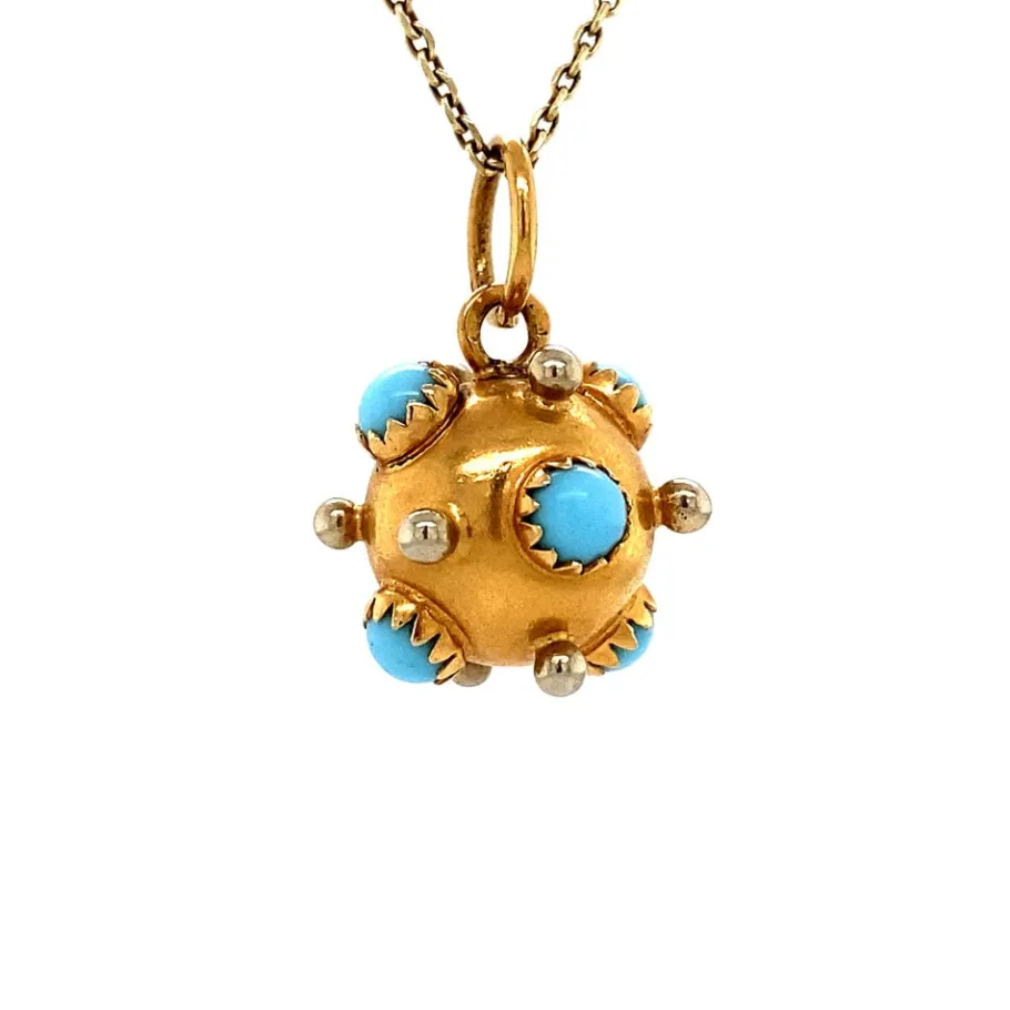 gold_sputnik_pendant_with_2.webp Gold Sputnik pendant with colour stone 18 krt>Vintage Jewellery New