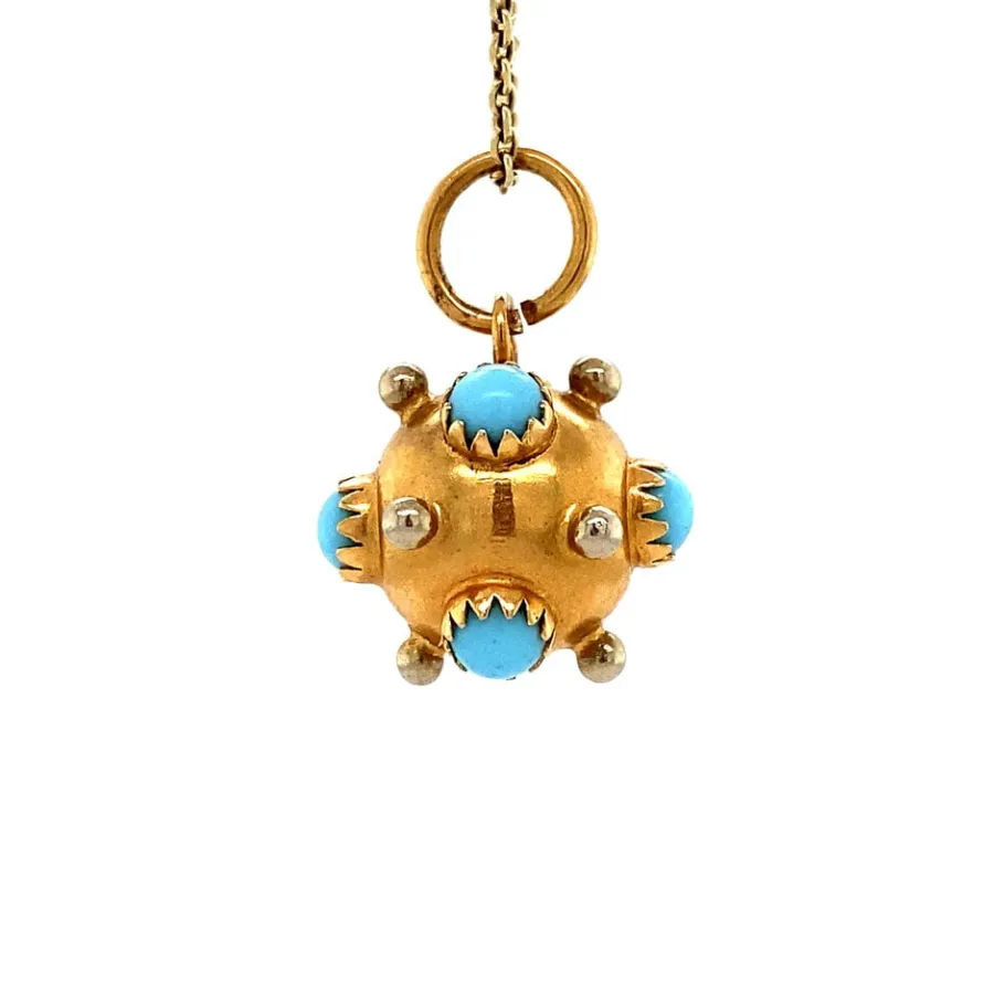 gold_sputnik_pendant_with_3.webp Gold Sputnik pendant with colour stone 18 krt>Vintage Jewellery New