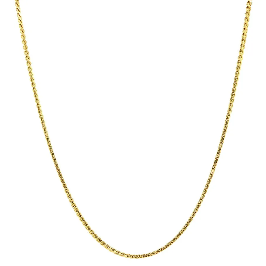 Gold s-switch length necklace 14 krt>Vintage Jewellery Online