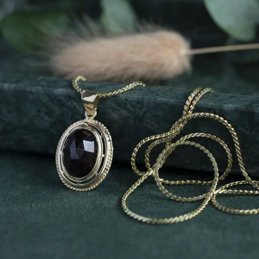 Gold s-switch length necklace 14 krt>Vintage Jewellery Online