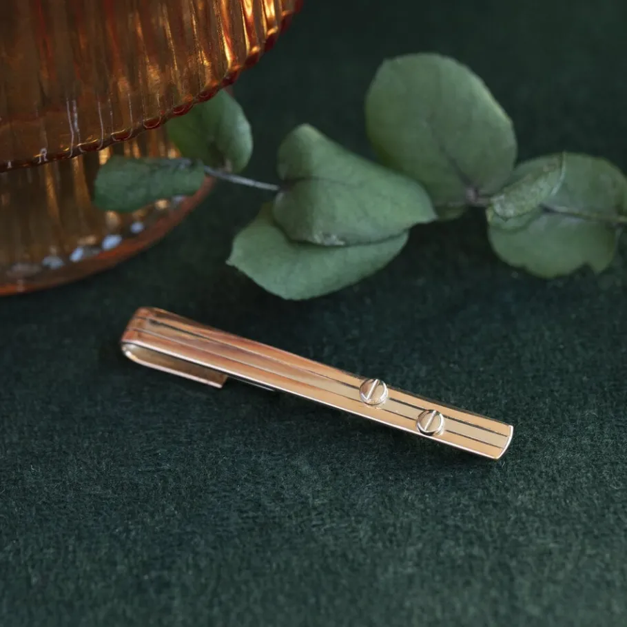 Gold tie pin brooch 18 krt>Vintage Jewellery Outlet
