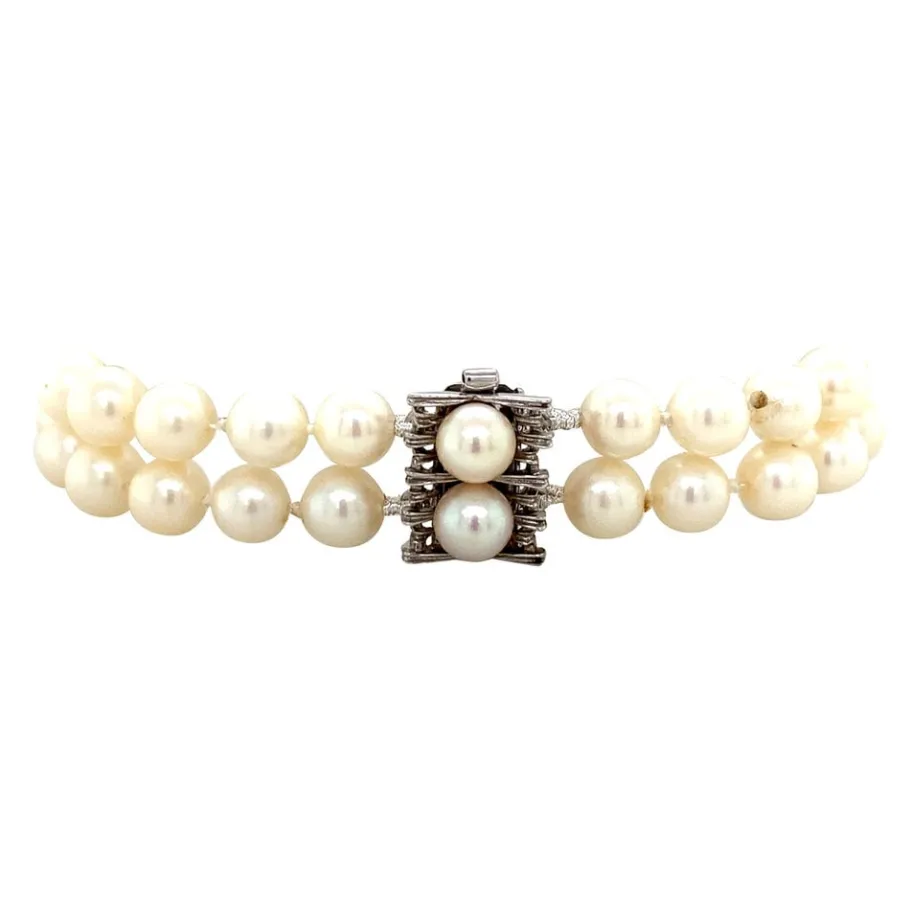 pearl_bracelet_with_clasp_2.webp Pearl bracelet with clasp 12 krt>Vintage Jewellery Outlet