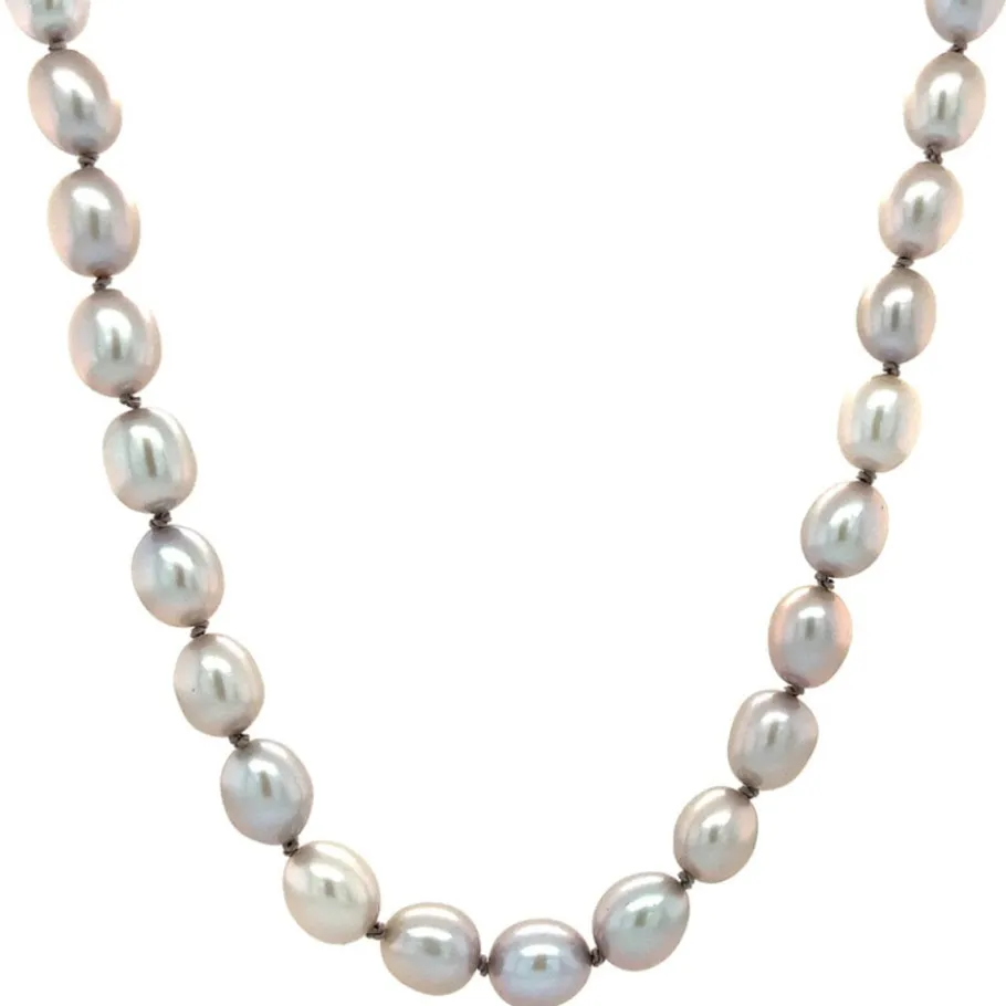 Pearl necklace with gold clasp 14 krt>Vintage Jewellery Hot