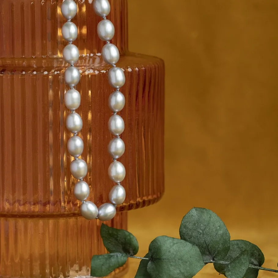 Pearl necklace with gold clasp 14 krt>Vintage Jewellery Hot