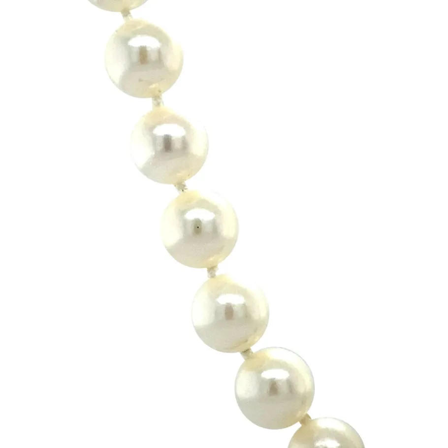 pearl_necklace_with_gold__3-16.webp Pearl necklace with gold bow clasp 14 krt>Vintage Jewellery Sale