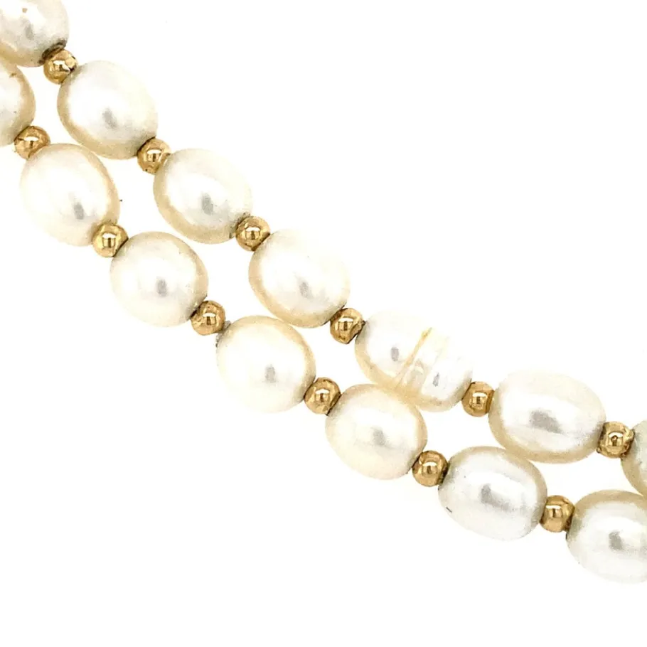 pearl_necklace_with_gold__3-6.webp Pearl necklace with gold garnet clasp 14 krt>Vintage Jewellery New