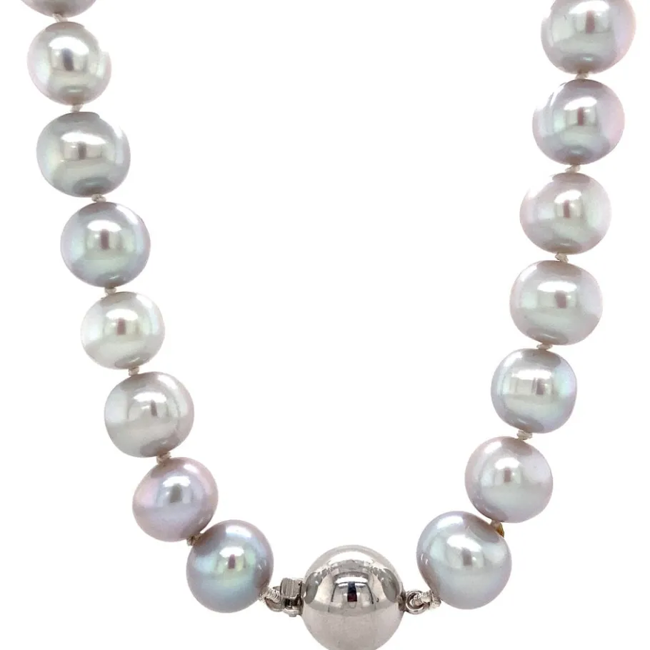 Pearl necklace with silver clasp 925>Vintage Jewellery Hot