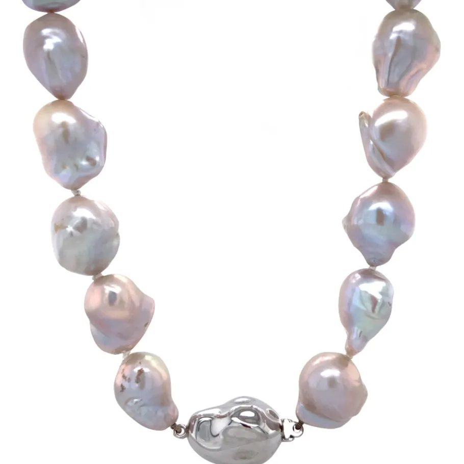 Pearl necklace with silver clasp 925>Vintage Jewellery Discount