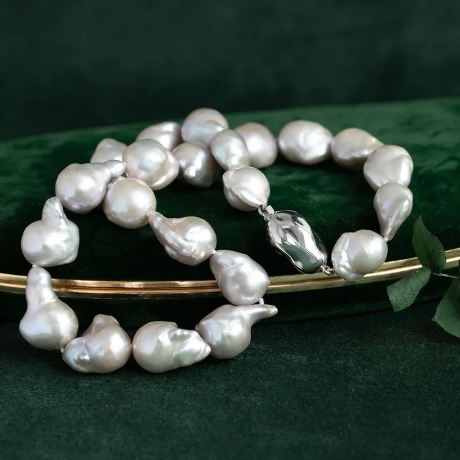 Pearl necklace with silver clasp 925>Vintage Jewellery Discount