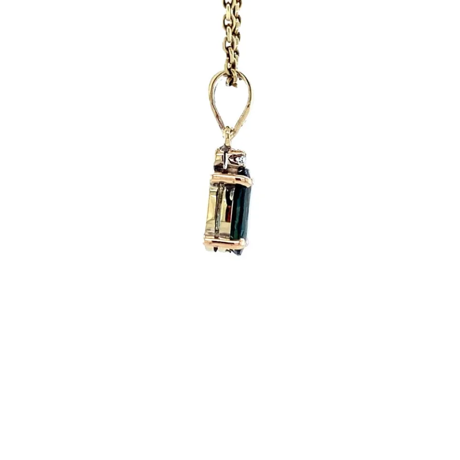 pendant_with_sapphire__kr_3.webp Pendant with sapphire 10 krt>Vintage Jewellery New