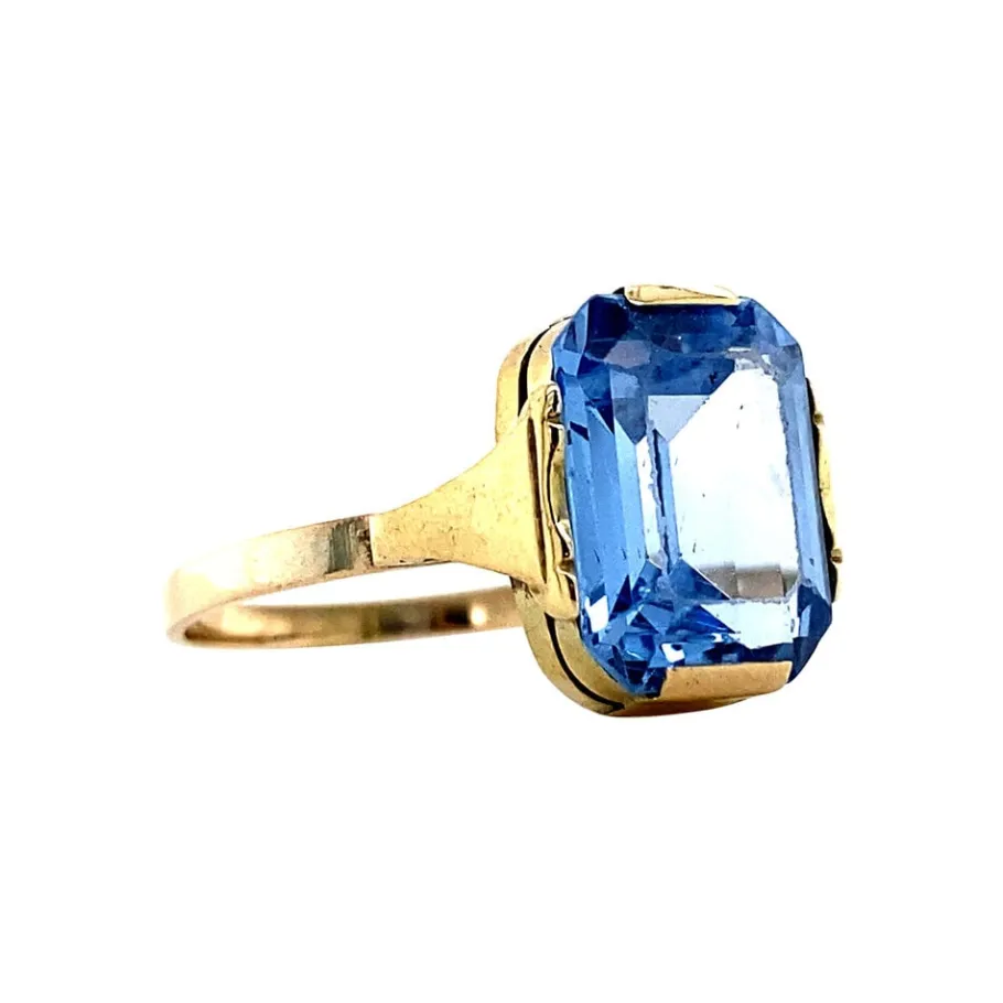 ring_with_blue_spinel__kr_2.webp Ring with blue spinel 12 krt>Vintage Jewellery Online