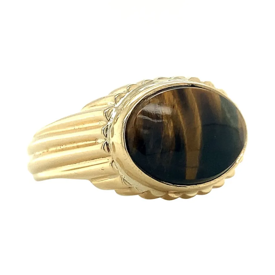 ring_with_tiger_eye__krt_2.webp Ring with tiger eye 9 krt>Vintage Jewellery Best