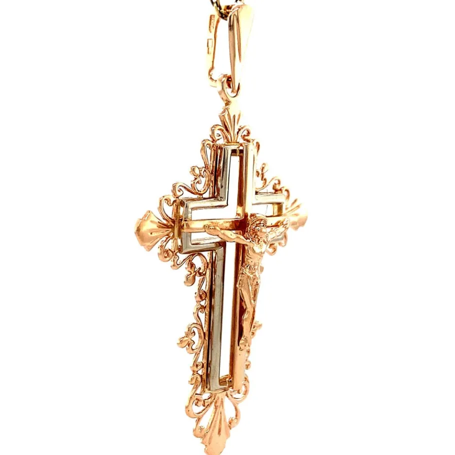 rose_gold_cross_pendant___2.webp Rose gold cross pendant 14 krt>Vintage Jewellery Best