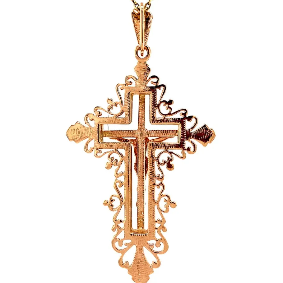 rose_gold_cross_pendant___4.webp Rose gold cross pendant 14 krt>Vintage Jewellery Best