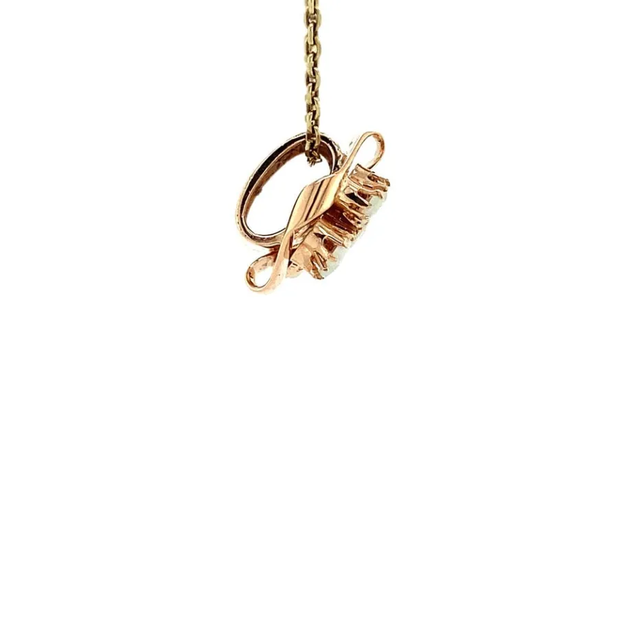 rose_gold_pendant_with_op_3.webp Rose gold pendant with opal and pearl 14 krt>Vintage Jewellery Outlet
