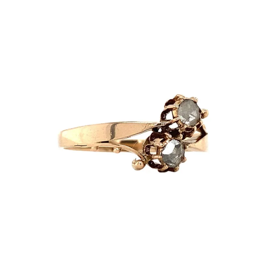 rose_gold_ring_with_rose__2-1.webp Rose gold ring with rose diamond 14 krt>Vintage Jewellery Discount