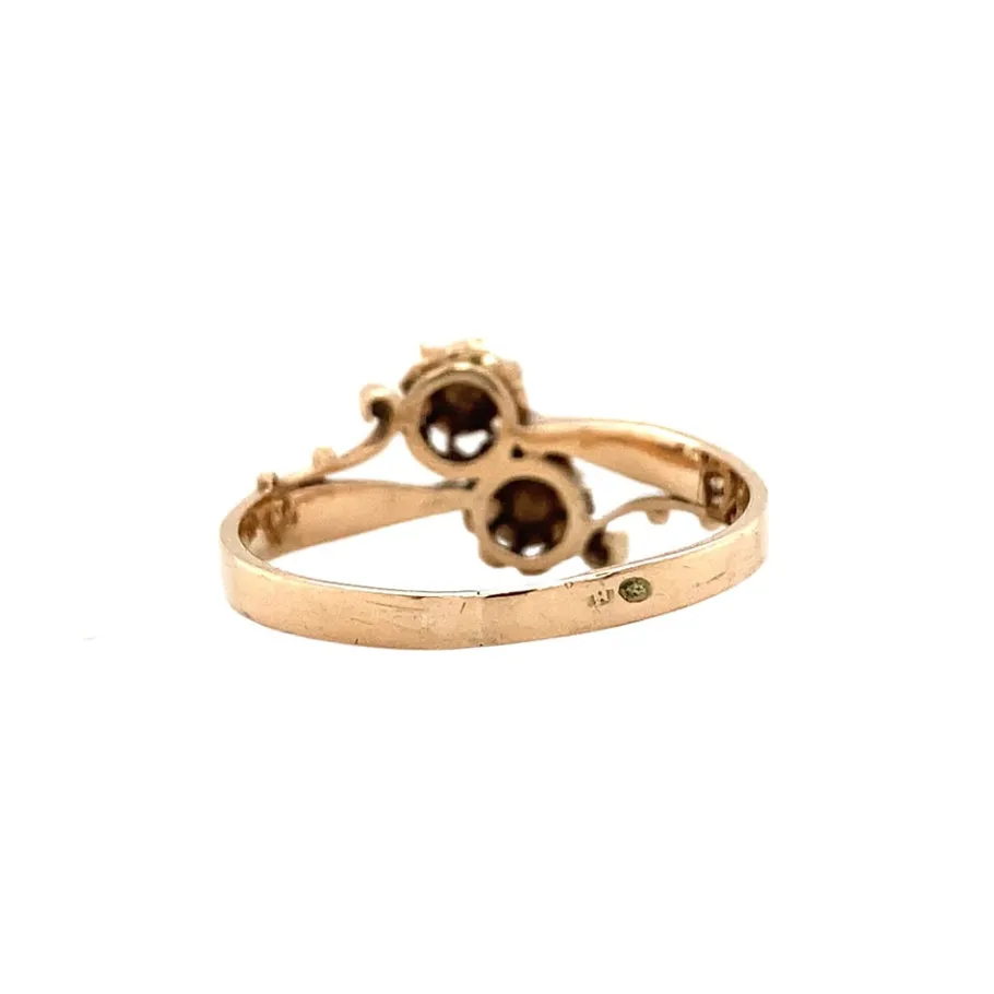 rose_gold_ring_with_rose__4-1.webp Rose gold ring with rose diamond 14 krt>Vintage Jewellery Discount