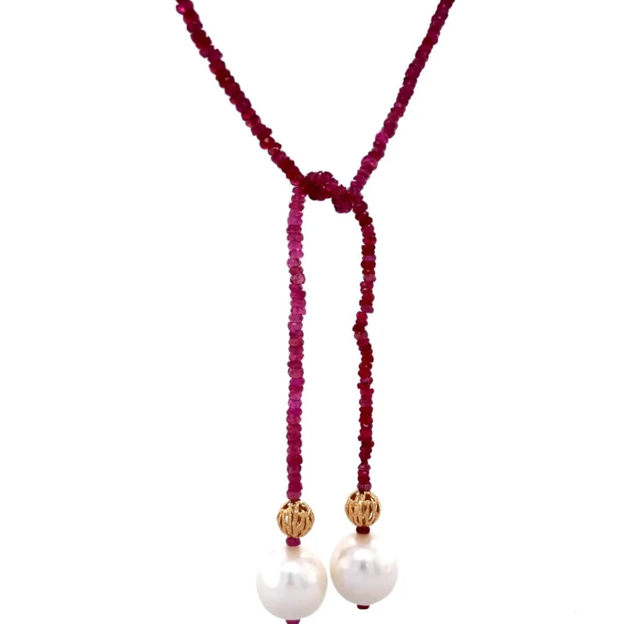ruby_necklace_with_pearl__2.webp Ruby necklace with pearl 14 krt>Vintage Jewellery Fashion