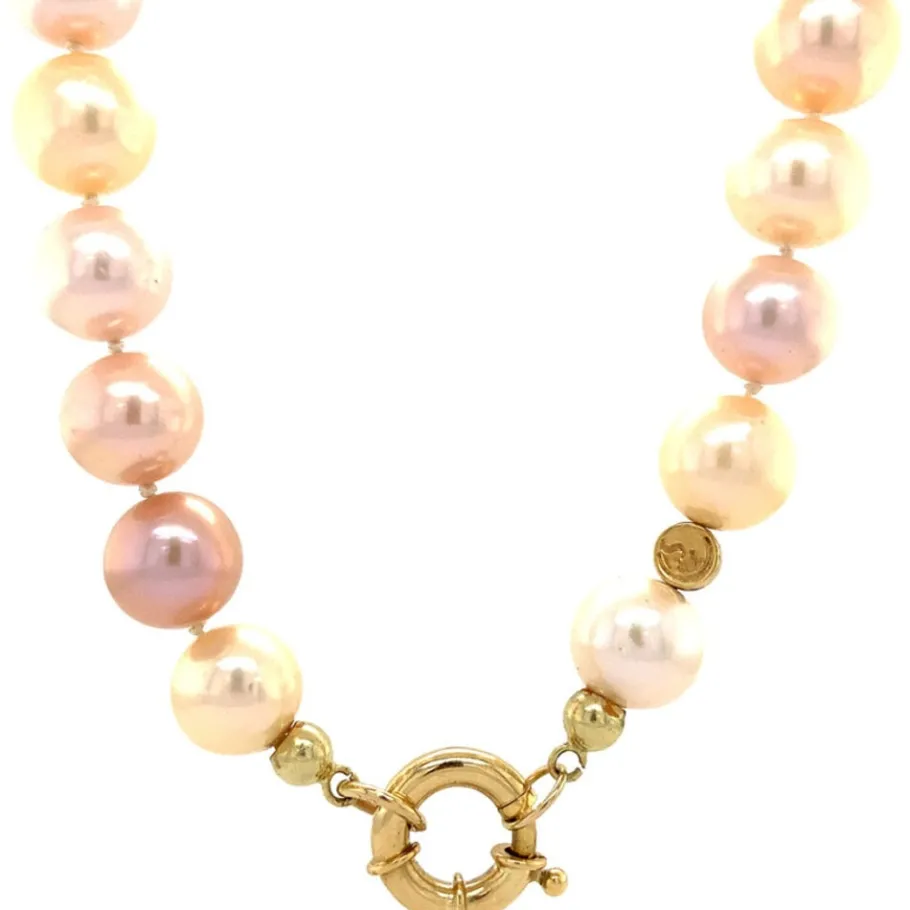 Schoeffel pearl necklace with gold clasp 14 krt>Vintage Jewellery Sale