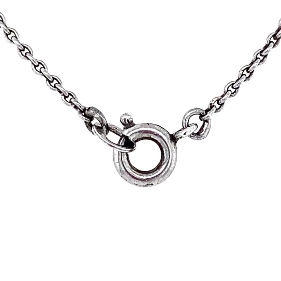 silver_necklace_with_diam_4.webp Silver necklace with diamond pendant 835>Vintage Jewellery Hot