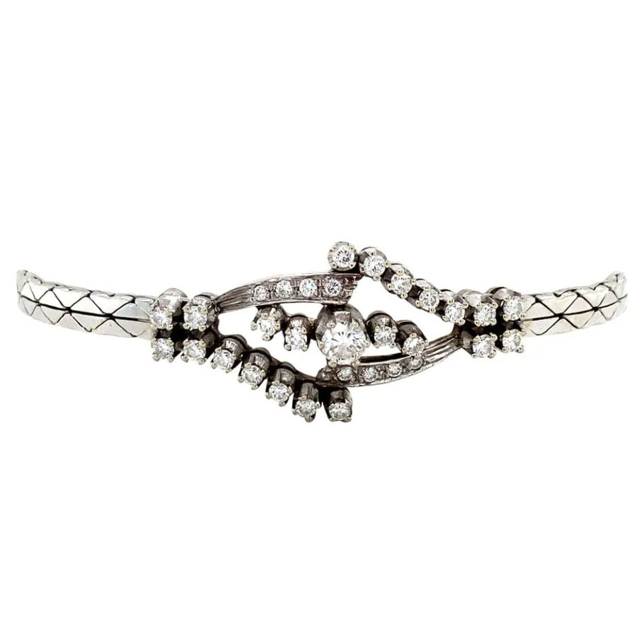 white_gold_bracelet_with__2-3.webp White gold bracelet with diamonds 18 krt>Vintage Jewellery Clearance