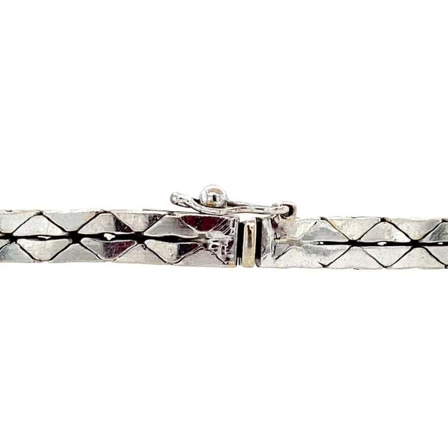 white_gold_bracelet_with__4-3.webp White gold bracelet with diamonds 18 krt>Vintage Jewellery Clearance