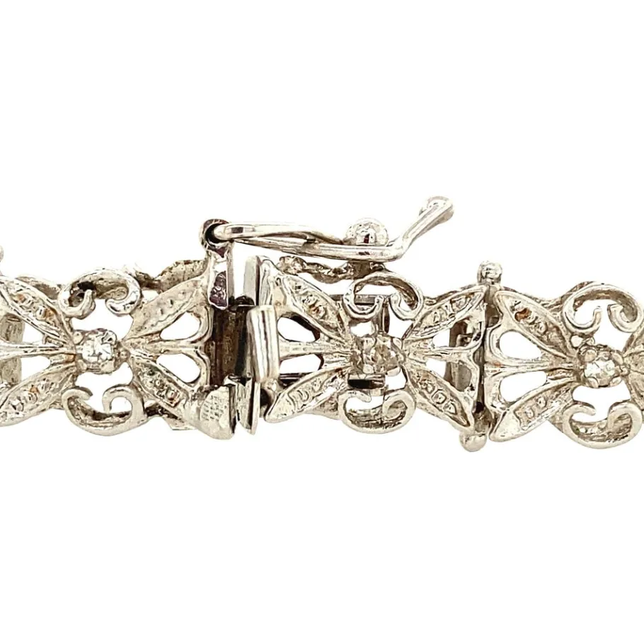 white_gold_bracelet_with__4-4.webp White gold bracelet with diamonds 18 cm 18 krt>Vintage Jewellery Hot