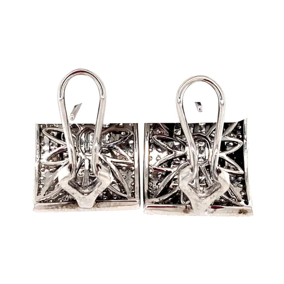 white_gold_ear_studs_with_4.webp White gold ear studs with diamonds 18 krt>Vintage Jewellery New