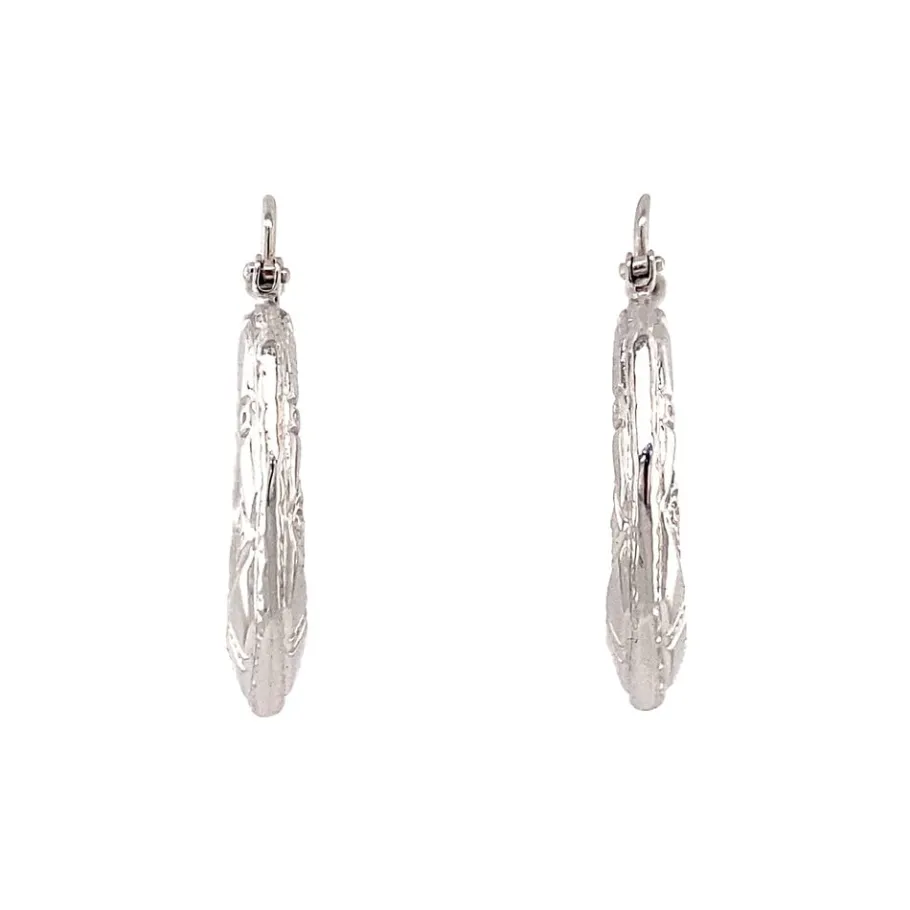 White gold fantasy earrings 14 krt>Vintage Jewellery Online